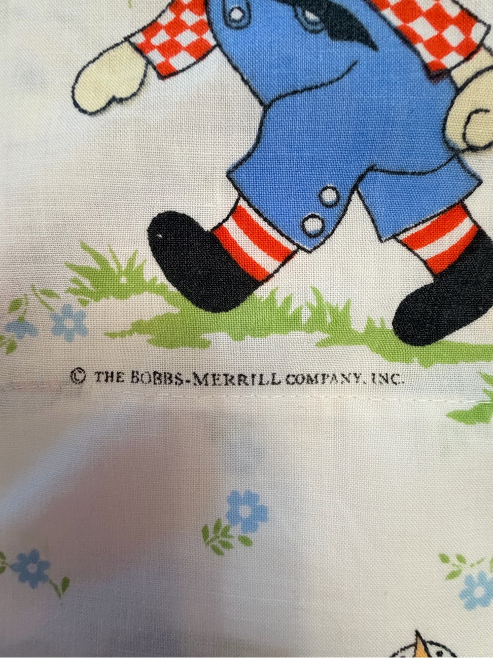 Vintage Raggedy Ann And Andy Flat Sheet Twin. Reto Clean sewing projects 1980s - Picture 5 of 7